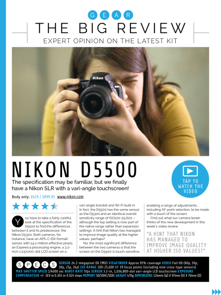 How the video review is presented in Photography Week.